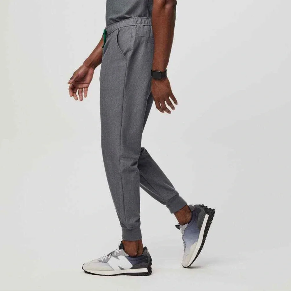 Figs Tansen Jogger Scrub‎ Pants Men's Gray Green Drawstring Size Small